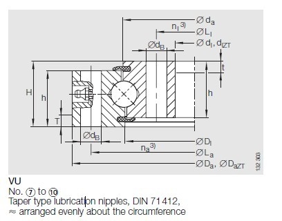 VU300574 rodamiento giratorio, VU300574 anillo giratorio sin engranaje,VU300574 rodamiento 680x468x68mm proveedor