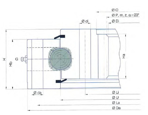- ¿ Qué?815.32.00.D.1 anillo giratorio, I.815.32.00.D.1 rodamiento del giradiscos, 810x593x80 mm proveedor