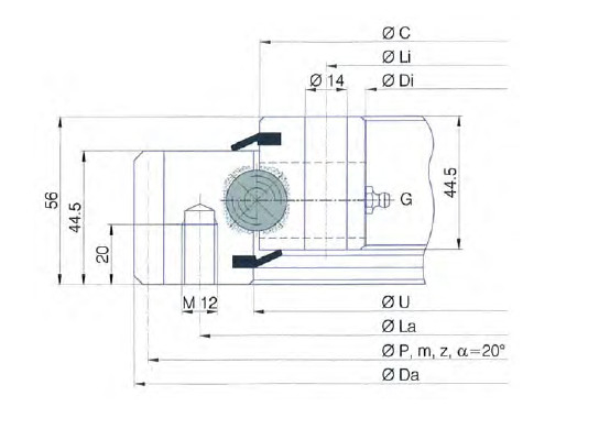 Quiero encontrar a E.1050.20.00.B rodamiento giratorio, E.1050.20.00.B anillo giratorio 1016.1x872x56 mm proveedor