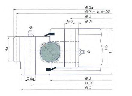 ¿ Qué es eso?816.32.00.D.1 rodamiento giratorio, E.816.32.00.D.1 Anillo giratorio chino, 574x816x90 mm proveedor