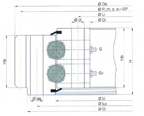 ¿ Qué es eso?1200.2.25.00.D.1 rodamiento,JinHang Precision proveedor de rodamientos giratorios, 1200x976x98 mm proveedor