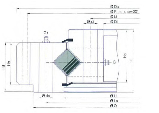¿ Qué es eso?1144.30.12.D.1-RV, dirección E.1144.30.12.D.1-RV rodamiento giratorio, 1144x870x100 mm proveedor