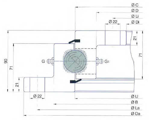 JinHang Precisión de soporte SD.1600.32.00.C anillo giratorio, SD.1600.32.00.C rodamiento proveedor