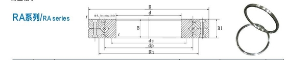 RA6008UUCC0 Parámetro y aplicación de rodamientos de rodillos cruzados de 60x76x8 mm, en stock proveedor