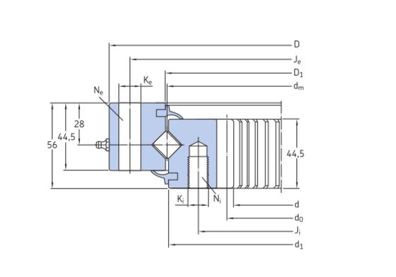 Anillo de rodamiento de rodillos de plato giratorio con dientes de engranaje RKS.162.14.0744 proveedor